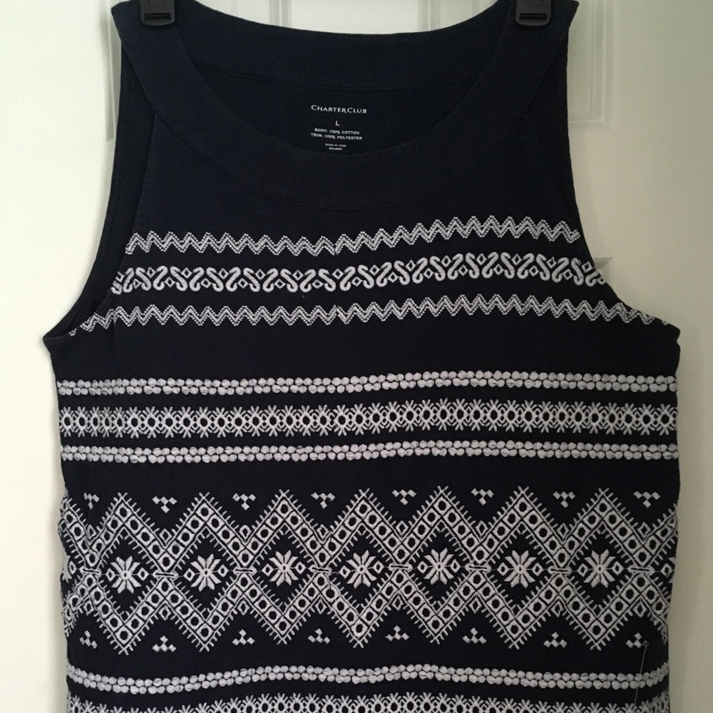 Charter club navy tank top